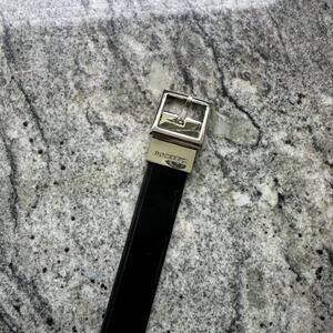 womens Dockers Black Belt Square Buckle
